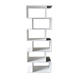 Étagère bibliothèque - armoire murale cube empilé - 185 cm de haut - blanc