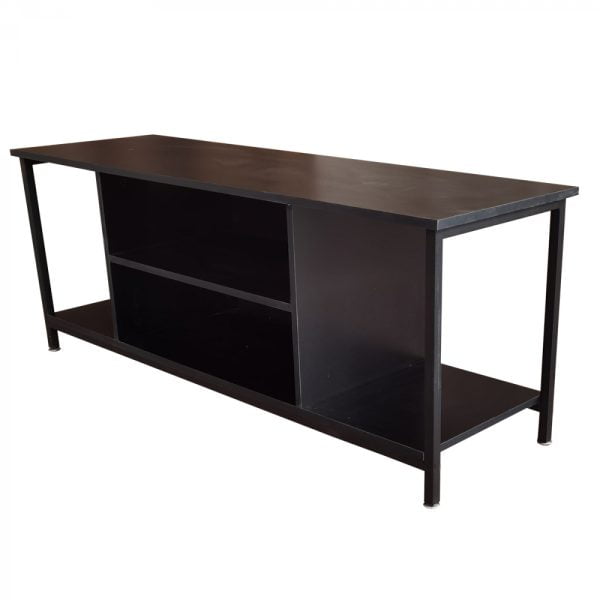 Meuble TV Tough - meuble buffet industriel - 130 cm de large - noir - VDD World