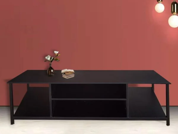 Meuble TV Tough - meuble buffet industriel - 130 cm de large - noir - VDD World FR