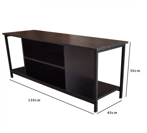 Meuble TV Tough - meuble buffet industriel - 130 cm de large - noir - VDD World FR