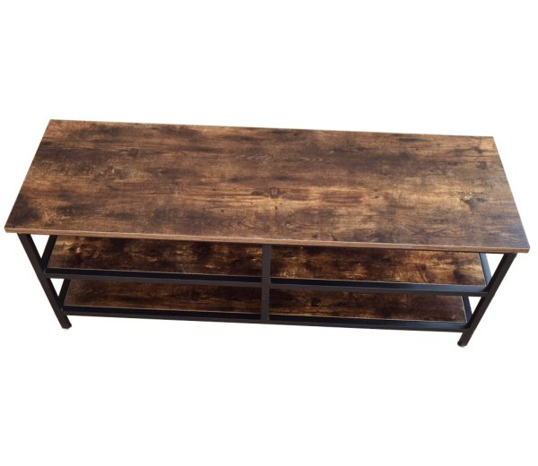 Meuble TV Tough - buffet industriel vintage - 120 cm de large - marron - VDD World