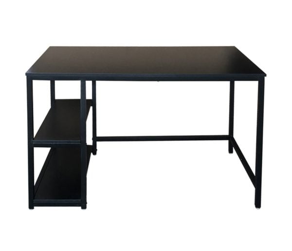 Desk Stoer - table d'ordinateur - design industriel - avec étagères de rangement - noir - VDD World