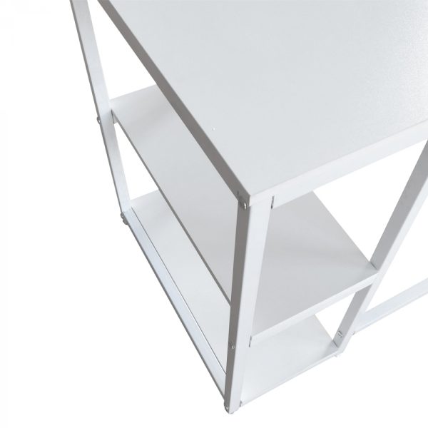 Desk Stoer - table d'ordinateur - design industriel avec étagères de rangement - largeur 120 cm - bl - VDD World