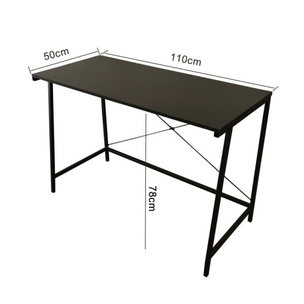 Bureau - table d'ordinateur portable - table d'ordinateur - industriel - noir - VDD World