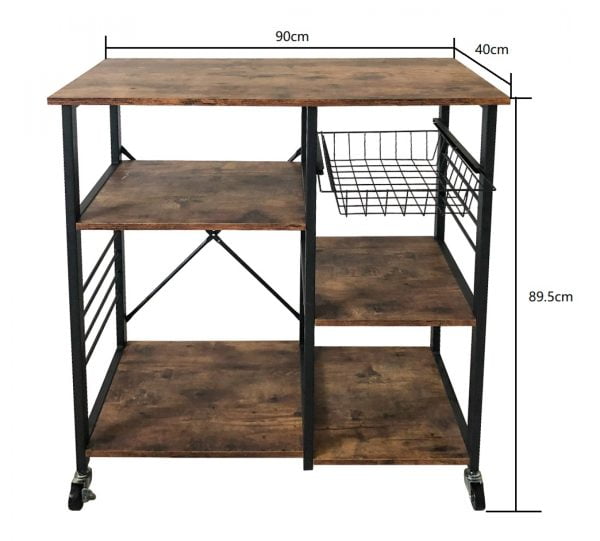 Table d'armoire de cuisine Tough - meuble de cuisine - chariot de service - mobile - VDD World