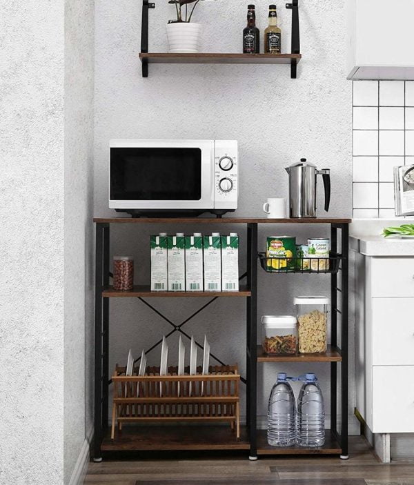 Table d'armoire de cuisine vintage industriel robuste - cadre en métal pour meubles de cuisine - 90 - VDD World