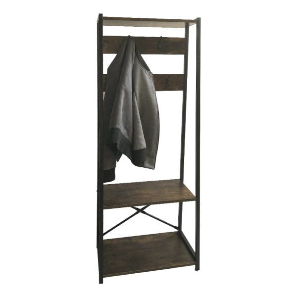 Porte-manteau debout Armoire industrielle robuste avec porte-chaussures 136 cm de haut - VDD World