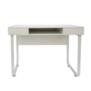 Table basse Tindus avec beaucoup d'espace de rangement et compartiments d'aspect béton gri - VDD World