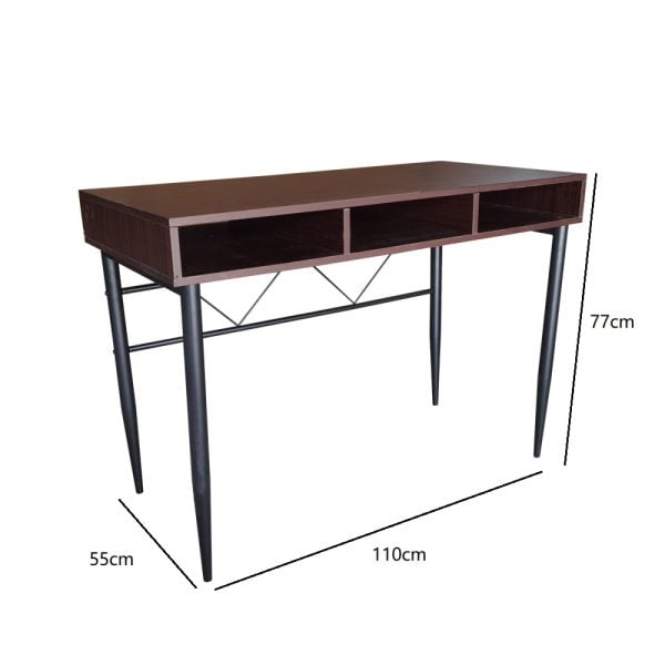 Bureau ''Stoer'' - table d'appoint hall ou couloir - style industriel vintage - marron foncé - VDD World