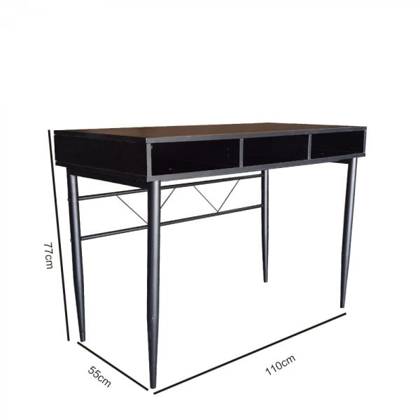 Bureau ''Stoer'' - table d'appoint hall ou couloir - style industriel moderne - noir - VDD World