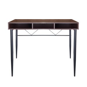 Table de cuisine - table bureau - 75 cm x 75 cm - blanc marron - VDD World