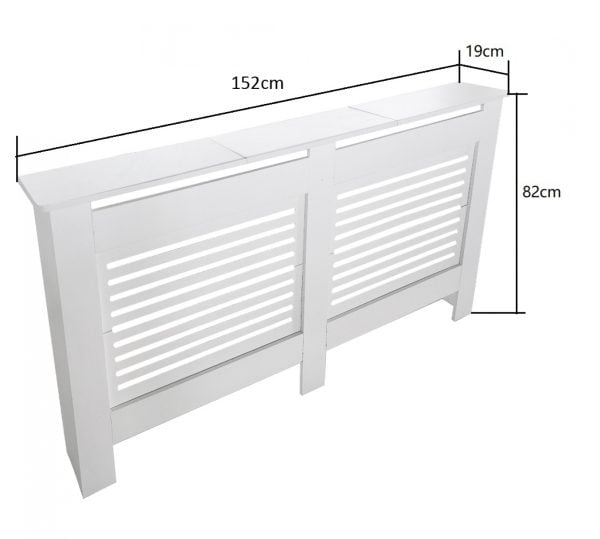 Boîtier de radiateur - boîtier de chauffage - boîtier de radiateur - 152 cm x 82 cm - blanc - VDD World