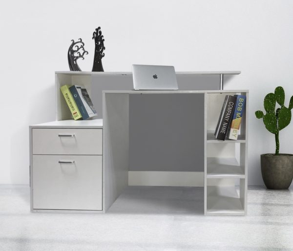 Comptoir de bureau - table d'ordinateur - bureau d'ordinateur - largeur 140 cm - commode et beaucoup - VDD World