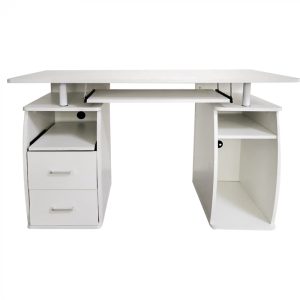 Table d'ordinateur de bureau - largeur 120 cm - blanc