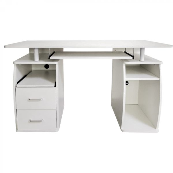Table d'ordinateur de bureau - largeur 120 cm - blanc - VDD World