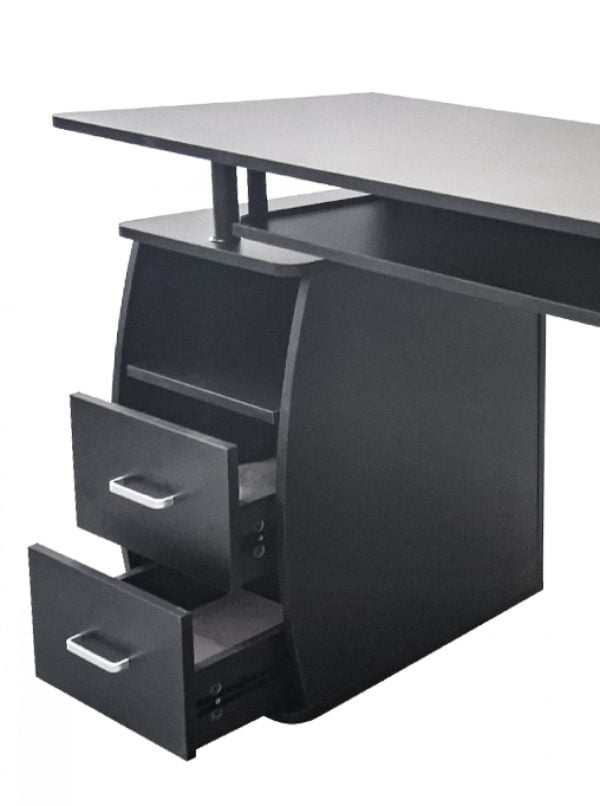 Table d'ordinateur de bureau - largeur 120 cm - noir - VDD World