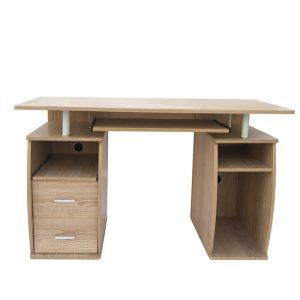 Bureau comptoir table d'ordinateur table d'ordinateur 140 cm de large avec commode et nombr