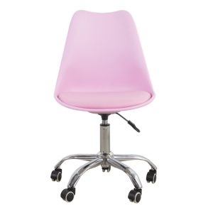 Chaise de bureau rose - réglable en hauteur