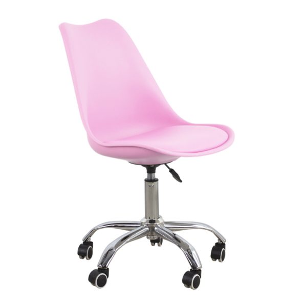 Chaise de bureau rose - réglable en hauteur - VDD World