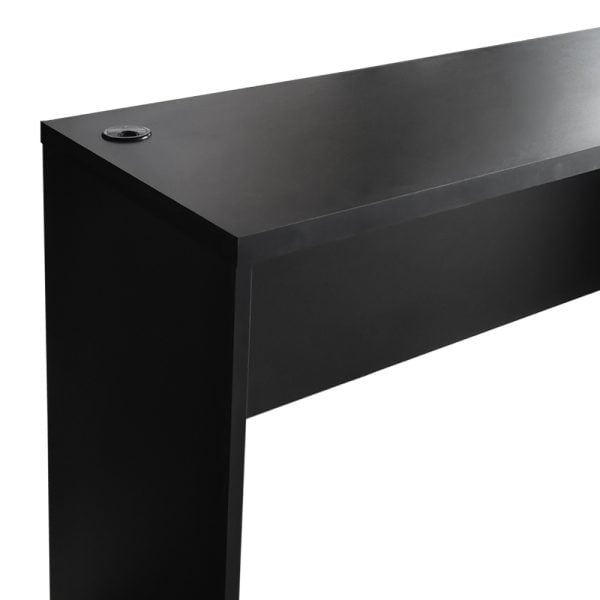 Bureau - meuble informatique - 140 cm de large et 50 cm de profondeur - noir - VDD World