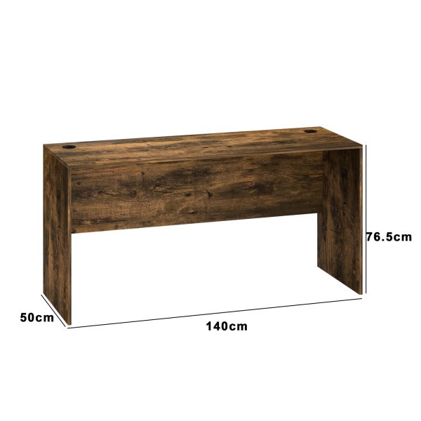 Bureau - table pour ordinateur portable - 140 cm de large et 50 cm de profondeur - noyer - VDD World