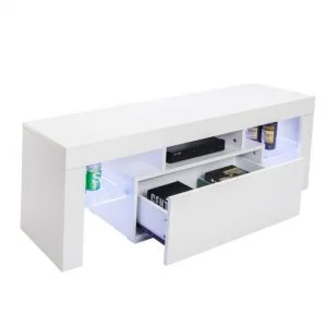Meuble TV meuble Tough industriel cadre en métal noir de 140 cm de large - VDD World FR
