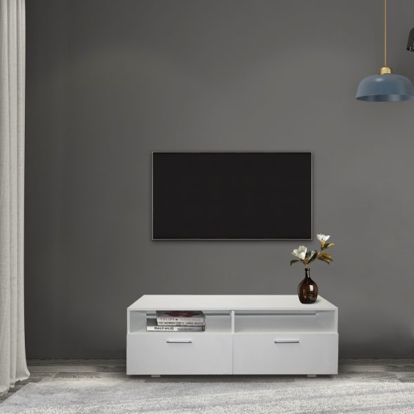 Meuble TV blanc 120 cm de large - VDD World