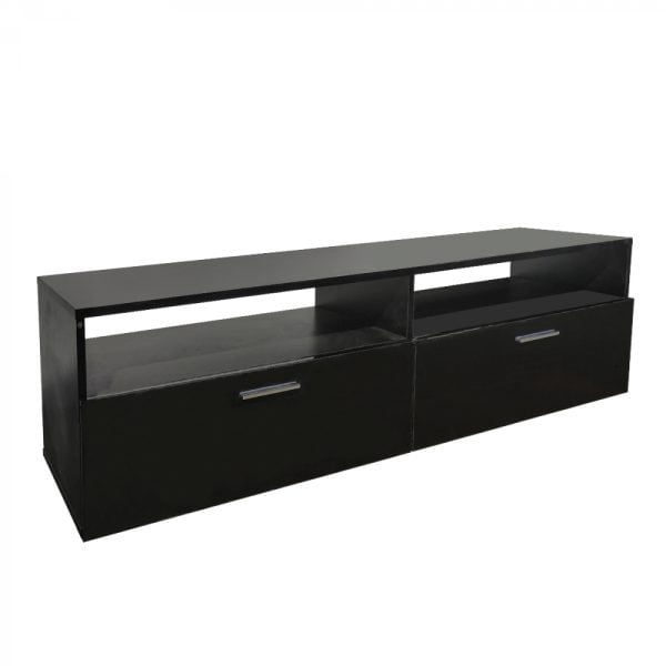 Meuble TV - meuble buffet TV - 160 cm de large - noir - VDD World