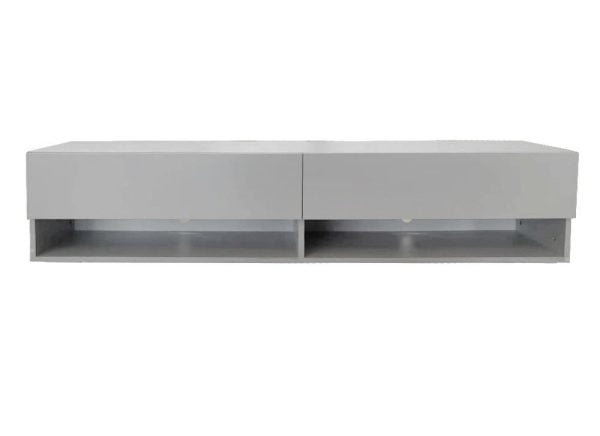 Meuble TV Buffet TV Wander suspendu 140 cm de large gris - VDD World