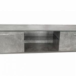 Buffet meuble TV Tenus - Meuble TV - avec éclairage LED - largeur 160 cm - béton gris