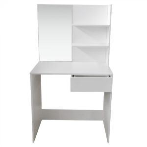 Coiffeuse maquillage table de maquillage - coiffeuse - avec miroir - blanc