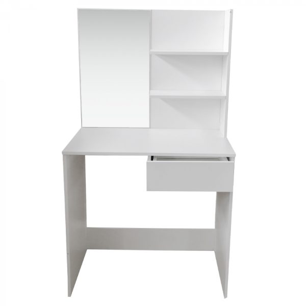 Coiffeuse maquillage table de maquillage - coiffeuse - avec miroir - blanc - VDD World