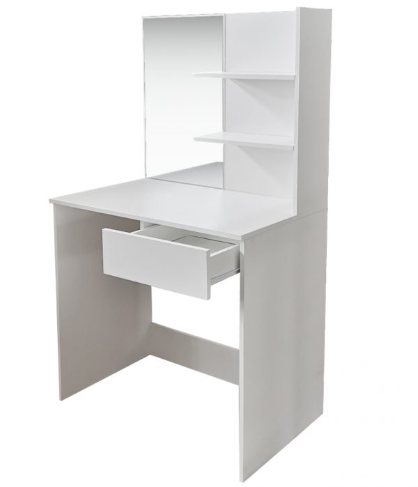 Coiffeuse maquillage table de maquillage - coiffeuse - avec miroir - blanc - VDD World