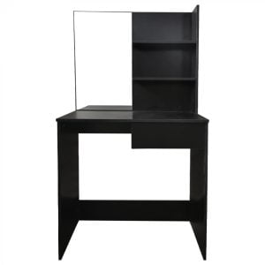 Coiffeuse maquillage table de maquillage - coiffeuse - avec miroir - noir