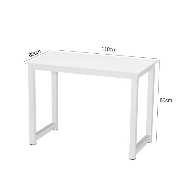 Table de bureau - table de cuisine - largeur 110 cm - blanc - VDD World