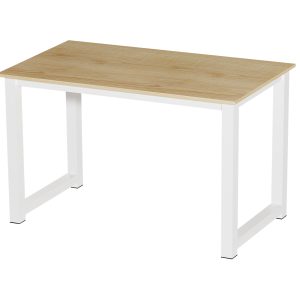 Table de bureau - table de cuisine - largeur 110 cm - blanc marron