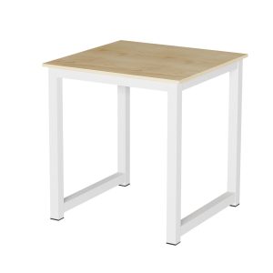 Table de cuisine - table bureau - 75 cm x 75 cm - blanc marron