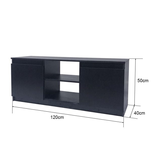 Buffet meuble TV noir 120 cm de large - VDD World