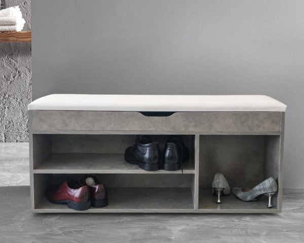 Banc d'entrée meuble à chaussures avec espace de rangement - étagère à chaussures avec coussin d'ass - VDD World