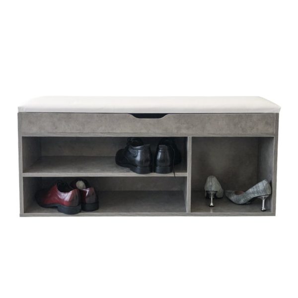 Banc d'entrée meuble à chaussures avec espace de rangement - étagère à chaussures avec coussin d'ass - VDD World