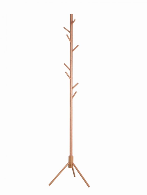 Porte-manteau sur pied - porte-manteau arbre 8 patères bois - hauteur 178 cm - marron clair - VDD World