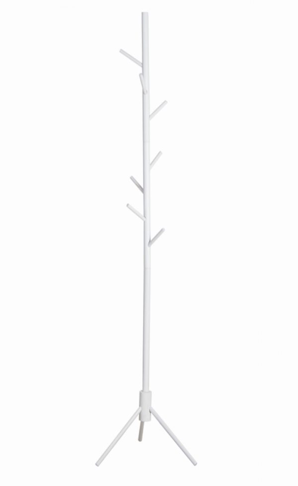 Porte-manteau sur pied - porte-manteau arbre 8 patères bois - hauteur 178 cm - blanc - VDD World