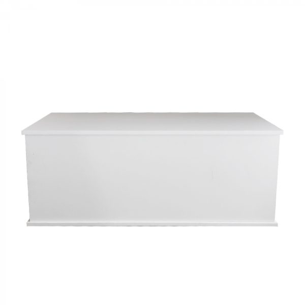 Coffre de rangement bois - coffre à jouets - coffre à couvertures - largeur 100 cm - blanc - VDD World