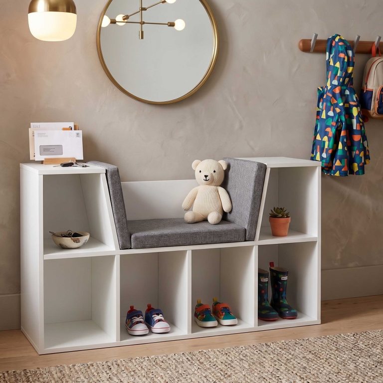 Armoire à chaussures avec coussin d'assise - étagère à chaussures chambre à coucher - image alternative