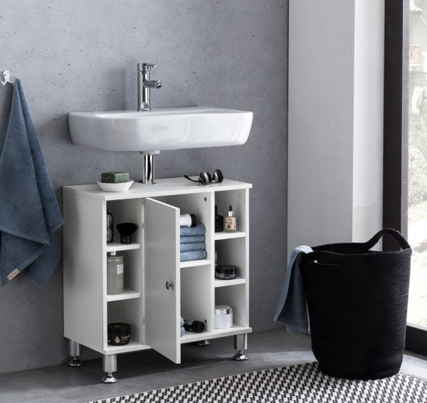 Meuble pour salle de bain meuble vasque Clevaso blanc - VDD World