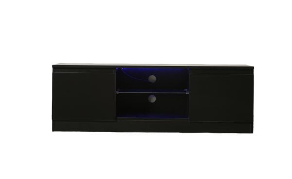 Buffet meuble TV - Meuble TV - 120 cm de large - noir - VDD World