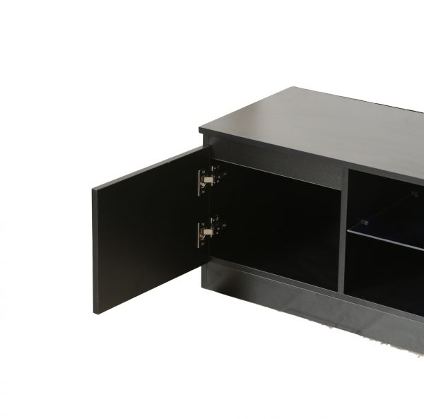 Buffet meuble TV - Meuble TV - 120 cm de large - noir - VDD World