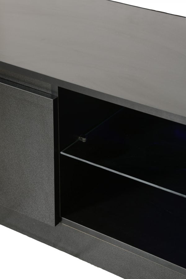 Buffet meuble TV - Meuble TV - 120 cm de large - noir - VDD World