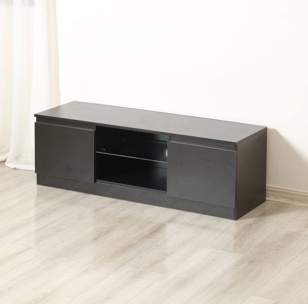 Buffet meuble TV - Meuble TV - 120 cm de large - noir - VDD World