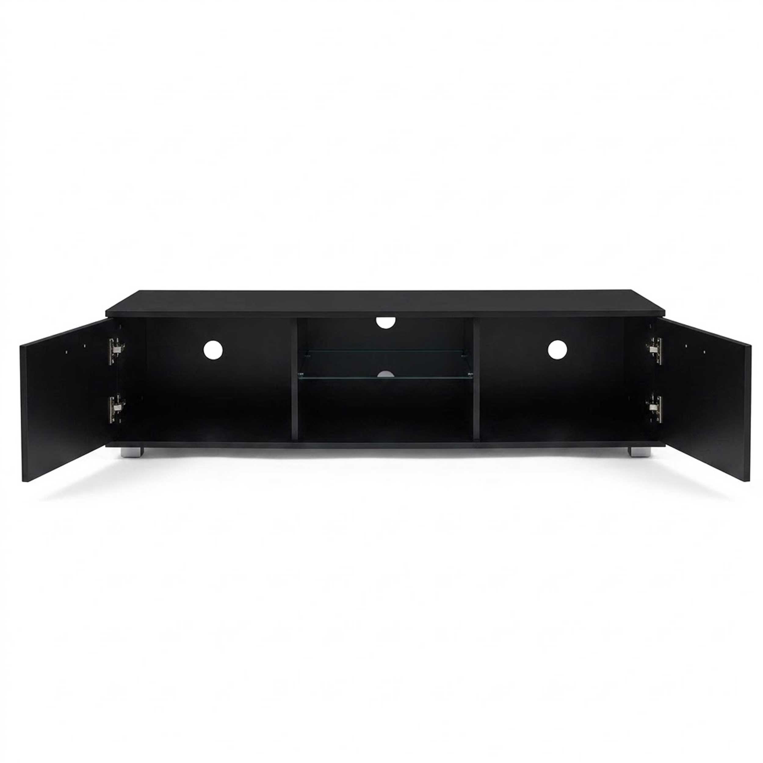 Meuble TV - buffet - éclairage LED - largeur 140 cm - noir - VDD World FR Meuble TV - buffet - éclairage LED - largeur 140 cm - noir - VDD World FR